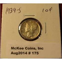 175. 1939 S Mercury Dime. Unc.