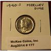 Image 1 : 177. 1940 S Mercury Dime. BU .