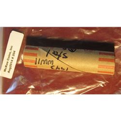 204. Roll Of (50) 1943 World War II U.S. Steel Alloy Zinc Coated Lincoln Cents.