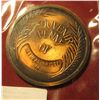 Image 2 : 210. Large Souvenir Penny of Natural Bridge, Va.. 3" diameter. Rare and unlisted in  "Large Lucky So
