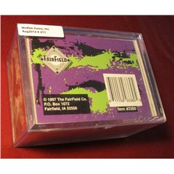 211. 1997 "The Fairfield Co." Clear Plastic Case with a large collection of Baseball Cards inside.  