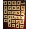 Image 2 : 212. Plastic Stock page containing (28) Lincoln Cents in 1 1/2" x 1 1/2" holders. Includes Proofs & 