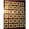 Image 1 : 214. Plastic Stock page containing (30) Lincoln Cents in 1 1/2" x 1 1/2" holders. Includes some Proo