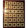 Image 2 : 214. Plastic Stock page containing (30) Lincoln Cents in 1 1/2" x 1 1/2" holders. Includes some Proo