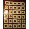 Image 1 : 215. Plastic Stock page containing (30) Lincoln Cents in 1 1/2" x 1 1/2" holders. Includes some Proo