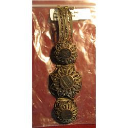 238. World War II Soldier Bring back War Souvenir. Part of an ornate Silver Bracelet engraved with a