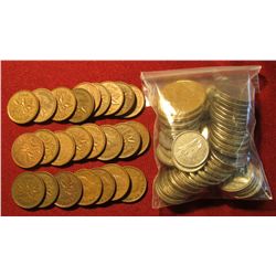 245. Group Of Canada Cents, Nickels, & Dimes.