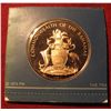 Image 2 : 304. "July 10, 1973 Bahamas Independence" Proof Bronze Medal. 1 1/2" diameter. In original holder as