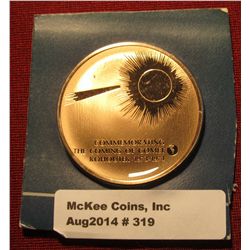 319. "1973-1974 Commemorating the Coming of Comet Kohoutek" Proof Bronze Medal. 1 1/2" diameter. In 