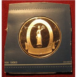 320. 1723-1973 Sir William Blackstone" Proof Bronze Medal. 1 1/2" diameter. In original holder as is