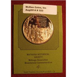 323. "Bicentennial of the Watauga Association the First Free Government in America 1772-1972" Proof 