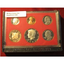 364. 1982 S U.S. Cameo Frosted Proof Set. In original box as issued.