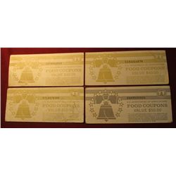 387. (4) Rare U.S. Department of Agriculture Food Coupon Covers. All signed. Includes (3) Value $40.