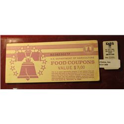 388. Rare U.S. Department of Agriculture Food Coupon Booklet Value $7.00 with (1) $5.00 Coupon still