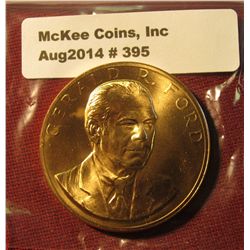 395. 1974 Gerald Ford Presidential Inaugural Medal. Gem BU . 34mm. Minted at the U.S. Mint.
