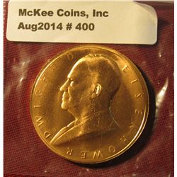 400. 1953 Dwight D. Eisenhower Presidential Inaugural Medal. Gem BU . 34mm. Minted at the U.S. Mint.
