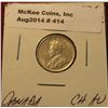 Image 1 : 414. 1911 Canada Silver Dime. Choice AU. One year type.