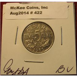 422. 1932 Canada Nickel. BU .