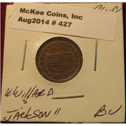 427. 1863 Civil War Token. "Willard & Jackson" BU .