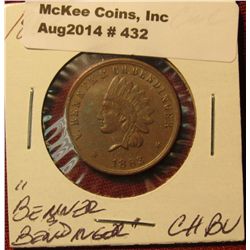 432. 1863 Civil War Token. "Benner & Bendinger". Choice BU .