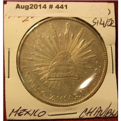 441. 1903 Zs Mexico Silver Peso. Choice AU-BU .
