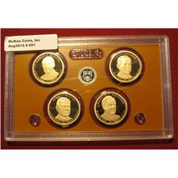 651. 2014 S Presidential Proof Set in case of issue. No box. Includes Harding, Coolidge, Hoover, and
