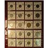 Image 1 : 664. (20) World Coins in a plastic page. All identified and in 2" x 2" holders, includes Bermuda, Bo