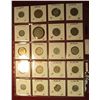 Image 2 : 671. (20) World Coins in a plastic page. All identified and in 2" x 2" holders, includes Italy, Jama
