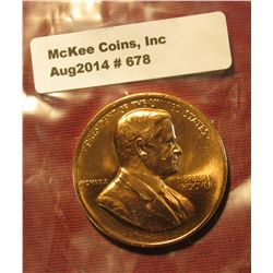 678. 1929-33 Herbert Hoover Presidential Inaugural Gem BU  Bronze Medal. 34mm. Struck at the U.S. Mi