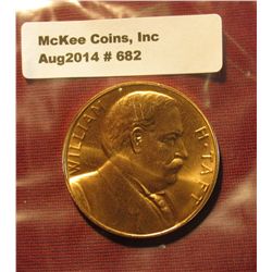 682. 1909-1913 William H. Taft Presidential Inaugural Gem BU  Bronze Medal. 34mm. Struck at the U.S.