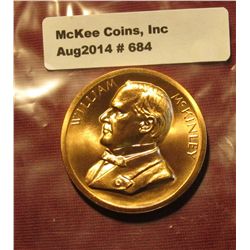 684. 1897-1901 William McKinley Presidential Inaugural Gem BU  Bronze Medal. 34mm. Struck at the U.S