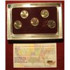 Image 2 : 699. 2005 Denver Mint Five-Piece Set of Statehood Quarters in a specialty holder. Gem BU .