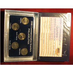 702. 2006 Philadelphia Mint Five-Piece Set of Statehood Quarters in a specialty holder. Gem BU .