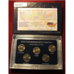 703. 2002 Philadelphia Mint Five-Piece Set of Statehood Quarters in a specialty holder. Gem BU .