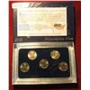 Image 2 : 704. 2003 Philadelphia Mint Five-Piece Set of Statehood Quarters in a specialty holder. Gem BU .