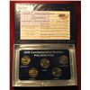 Image 1 : 708. 2008 Philadelphia Mint Five-Piece Set of Statehood Quarters in a specialty holder. Gem BU .