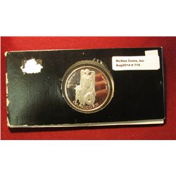 715. Capricorn One Ounce .999 Fine Silver Medallion depicting a Semi-nude Female with a Mythical Cre