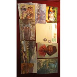 720. (12) old Cards & (3) Prestamped Envelopes two of which have George Washington 3c on them.