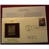 Image 1 : 722. 22K Gold Replica "Youth Classics" Stamp mounted handsomely in a 1993 First Day of Issue Cover.