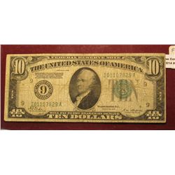 750. Series 1928 $10 Federal Reserve Note. Minneapolis, Minnesota. "Redeemable in Gold on Demand at 