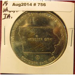 756.1976 Webster City, Iowa Silver Medal No. 4. 39mm. BU .