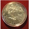 Image 2 : 757. Large size 1979 S Susan B. Anthony Dollar Copy in holder, plated in .999 Fine Silver.