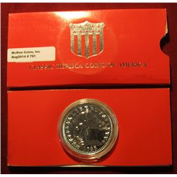 761. Large size 1795 Flowing Hair Dime Copy in holder, plated in .999 Fine Silver.