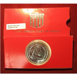 767. Large size 1795 Draped BustDollar Copy in holder, plated in .999 Fine Silver.