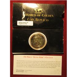 770. Large size 1714 Mexico "Royal Strike" 8 Escudos Copy in holder, plated in .999 Fine Silver.