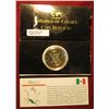 Image 2 : 770. Large size 1714 Mexico "Royal Strike" 8 Escudos Copy in holder, plated in .999 Fine Silver.