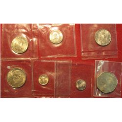 773. 1979 Mexico Type Collection including: Ten Peso, One Peso, (2) 50c, 20c, & (2) 10c. All BU .