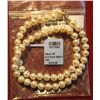 Image 1 : 774. 16" Pearl Necklace with 14K Yellow Gold Clasp and 6.5-7 mm White Pearls. New in package. Comple