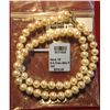 Image 2 : 774. 16" Pearl Necklace with 14K Yellow Gold Clasp and 6.5-7 mm White Pearls. New in package. Comple