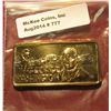 Image 1 : 777. "George Washington" One Troy Ounce .999 Fine Silver Ingot with 24Kt Gold overlay. The Hamilton 